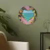 Hart - Zee - Muur Akoestische PET Vilt - Rond klein -sfeer2