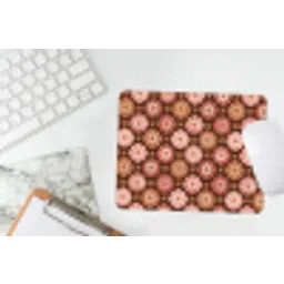 Geometrisch - Bloemen - Kleurrijk muismat rubber klein 262 -witbureau