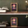 Stad - Gebouwen - Zon - Geel Light Box met kabel (Tafellamp) klein -sfeer3