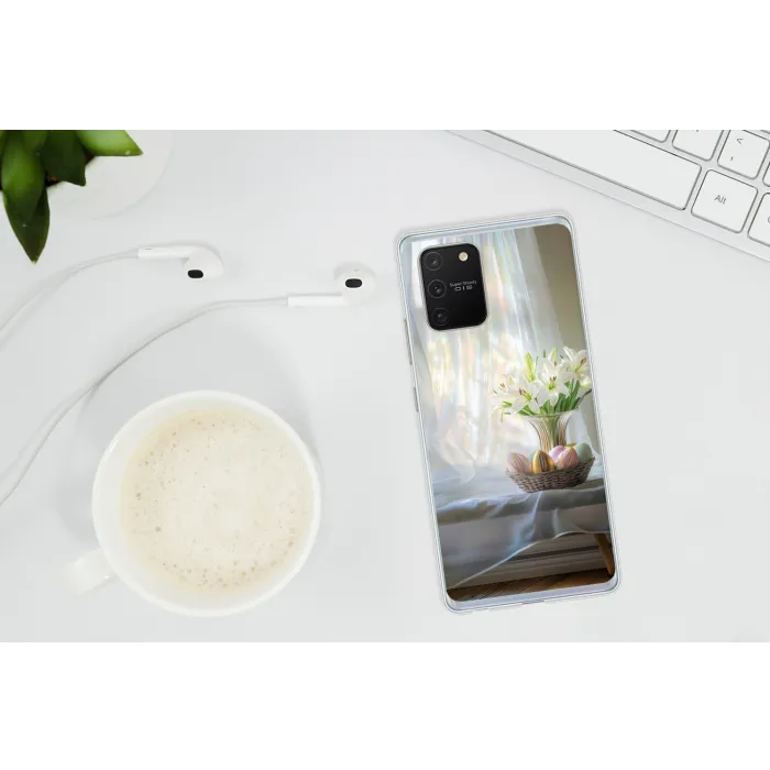 Vaas - Eieren - Bloemen Telefoonhoesje Samsung Galaxy S10 Lite klein -oordopS10Lite