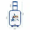 Coole haai met zonnebril in het water Kinderkoffer - Blauw klein -productfoto_formaten