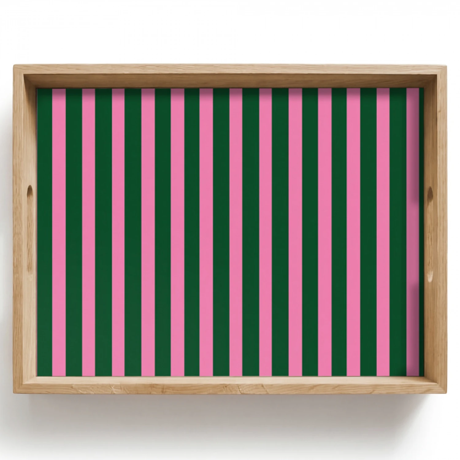 Verticale strepen - Groen - Roze Dienblad Rechthoek middel 911 -z3d_shopping