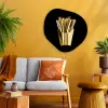 Friet - Goud - Chrome - Eten Wandcirkel Organisch Plexiglas middel -sfeer4