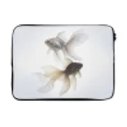 Goudvissen - Modern - Wit laptophoes neopreen klein -3d