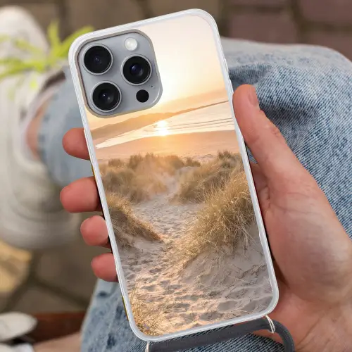 Duinen - Strand - Zee Hoesje iPhone 16 Pro Max met koord klein -sfeer3