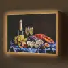 Champagne - Luxe - Oesters Light Box met batterij (Wandlamp) middel -z3d_website