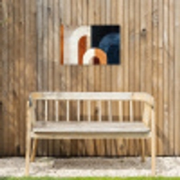 Abstract - Vormen - Donkerblauw Tuinposter op houten frame 2 cm dik klein -sfeer4