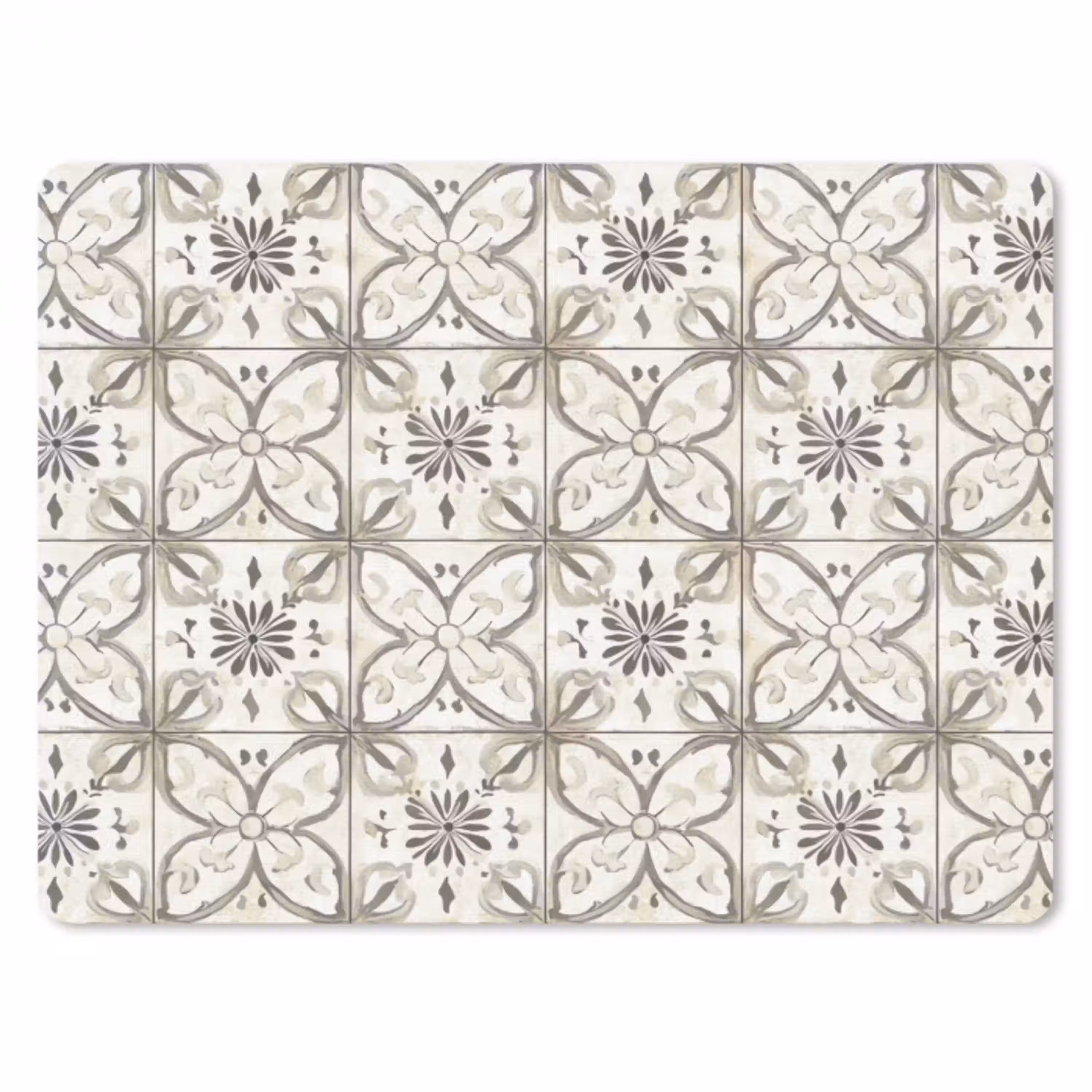 Antiek - Tegel - Beige muismat rubber klein 262 -3d