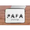 Papa - Lettercollage laptophoes neopreen klein -tafel