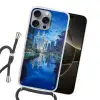 Stad Kuala Lumpur - Skyline - Wolkenkrabbers - Water Hoesje iPhone 16 Pro Max met koord klein -sfeer1