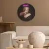 Quote - Neon - vrouw Akoestische PET Vilt - Rond klein -sfeer1