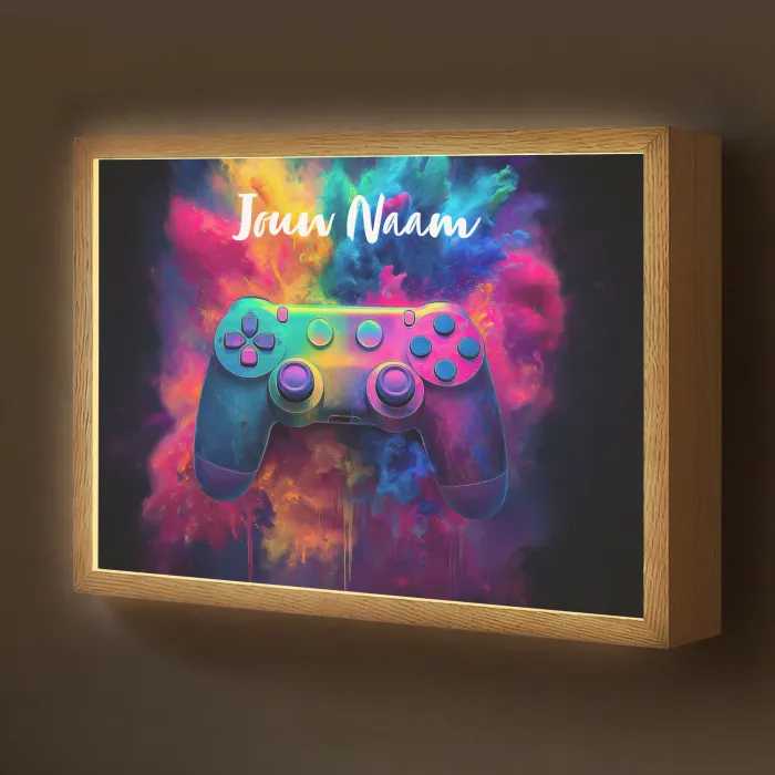 Game - Controller - Kleurrijk - Explosie Light Box met batterij (Wandlamp kind) middel -z3d_website