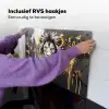Leeuw - Portret - Verfspatten - Grijs Inductie beschemer met haakjes klein -ky-ophangen-nl
