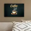 Koffie - Schotel - Koffiebonen - Retro canvas 2cm klein -sfeer3