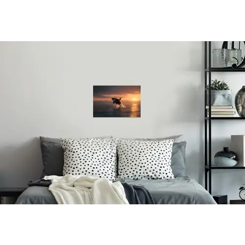 Orka - Zee - Zonsondergang Muursticker klein -slaapkamer