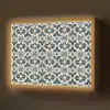 Tegel - Patroon - Blauw - Beige Light Box met batterij (Wandlamp) middel 907 -z3d_website