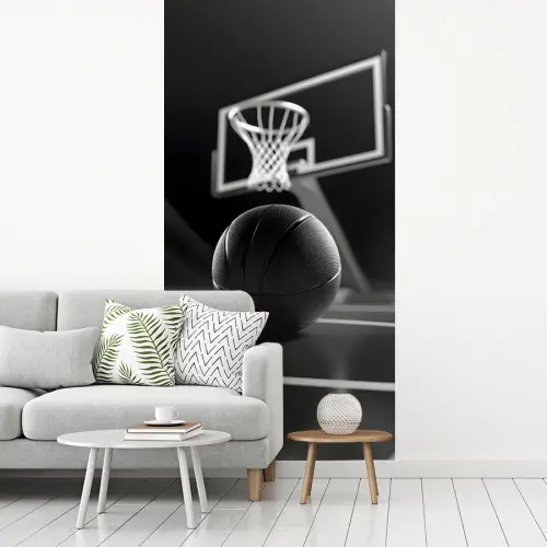 Basketbal - Basketbalveld - Lichtlijnen fotobehang vinyl groot -woonkamer
