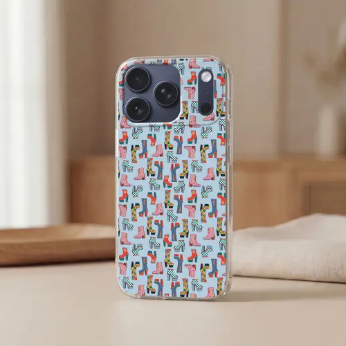 Laarzen - Patroon - Disco Telefoonhoesje iPhone 17 Pro klein 878 -sfeer2