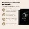 Zwart - Koffie - Kopje Inductie beschermer vinyl 3mm middel -zzzzzzusp-haakje_FR