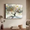 Boom - Modern - Abstract - Goud - Zwart - Wit Textielframe zwart klein -sfeer3