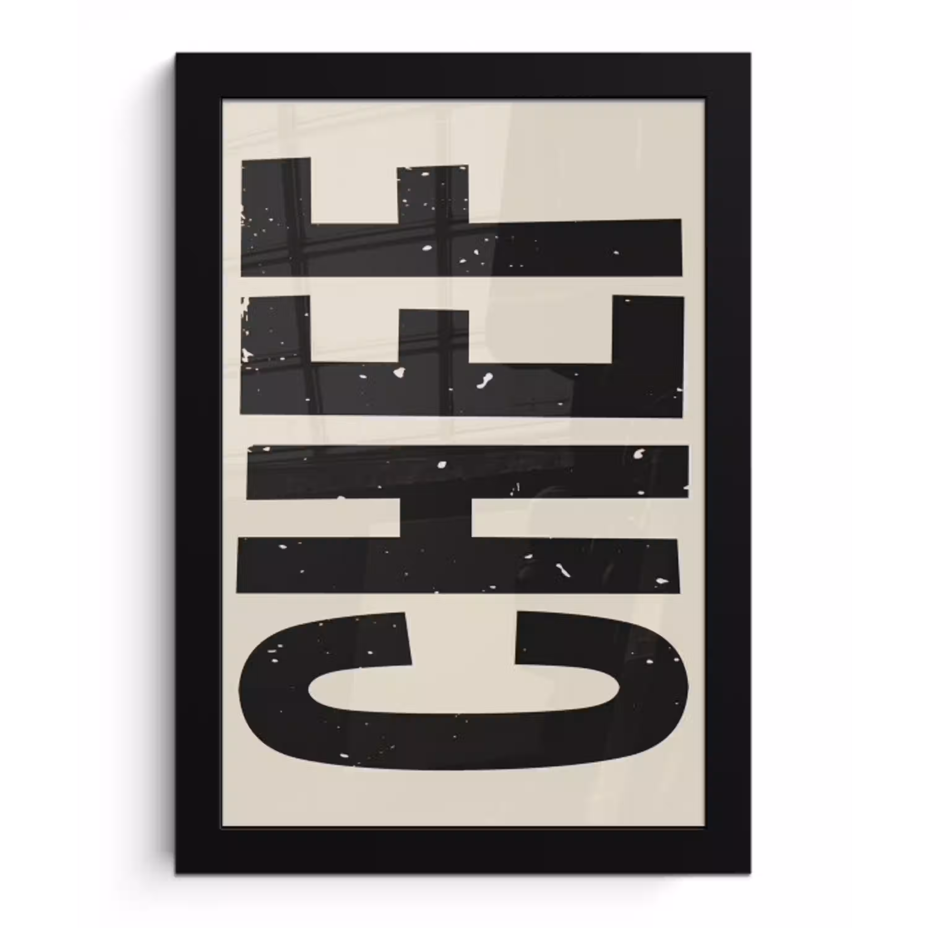 Vintage - Chef - Japandi - Zwart fotolijst zwart zonder passe partout klein -3d