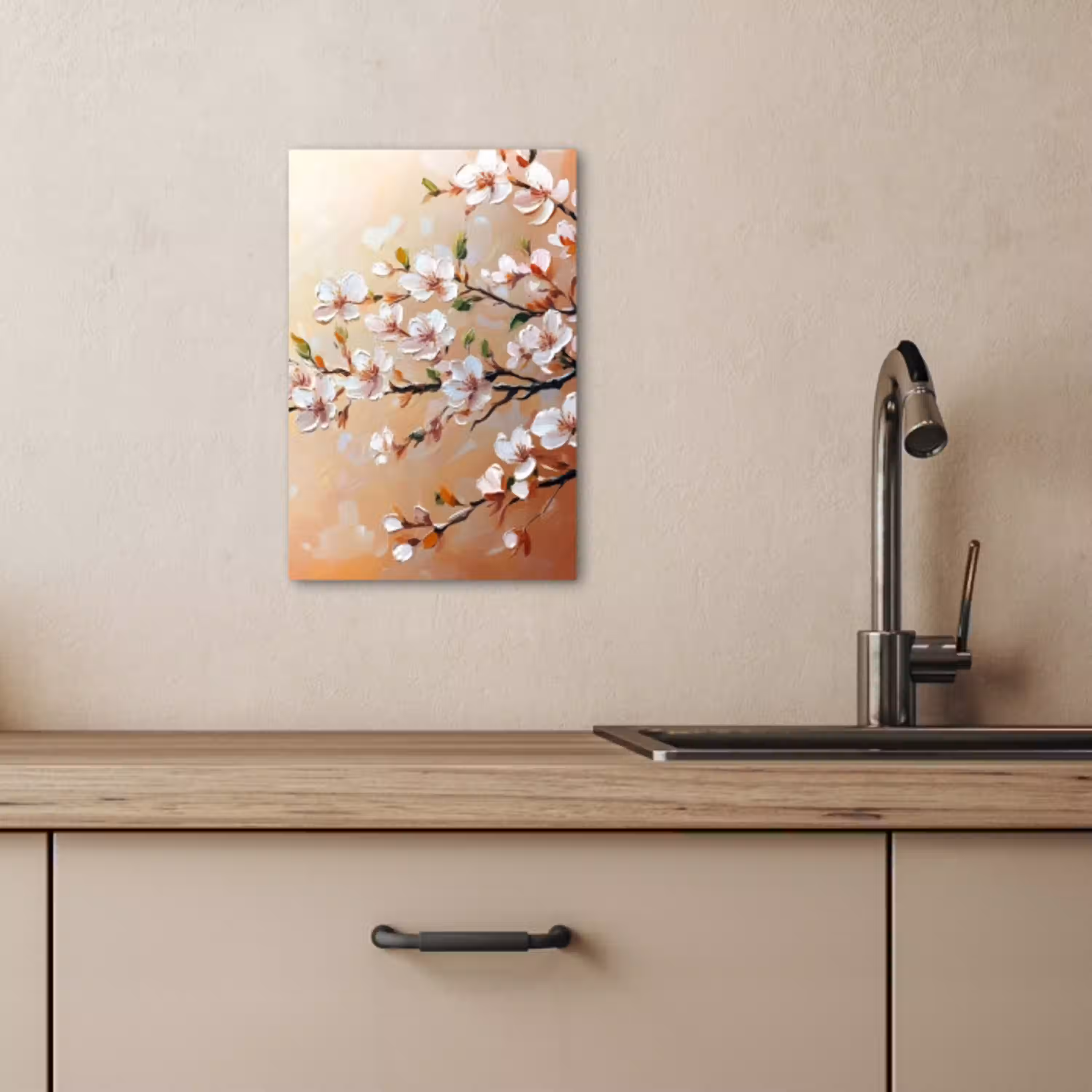Bloesemtakken - Schilderachtig - Roze KitchenYeah - Keuken - Canvas klein -sfeer2