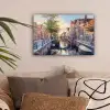 Brug - Stad - Huizen - Boot canvas 2cm klein -sfeer1