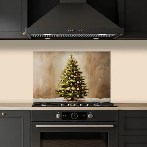 Kerst - Sfeer - Groen keuken achterwand spatscherm klein -sfeer1