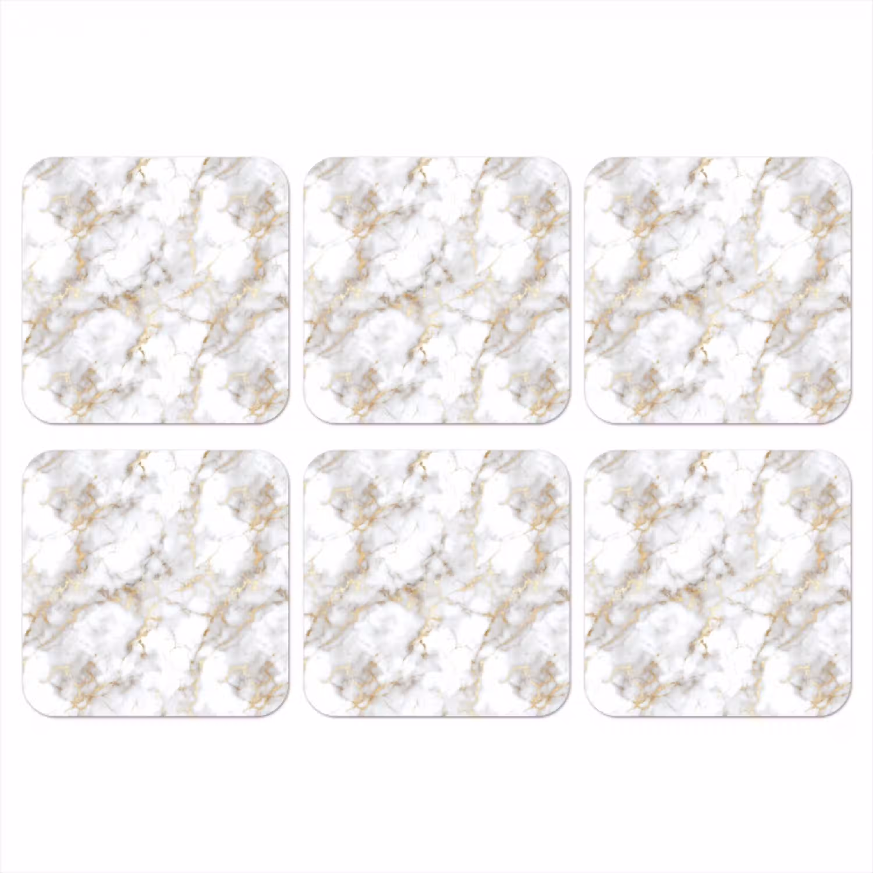 Gouden aders - Marmer - Wit onderzetter kurk middel 366 -3d