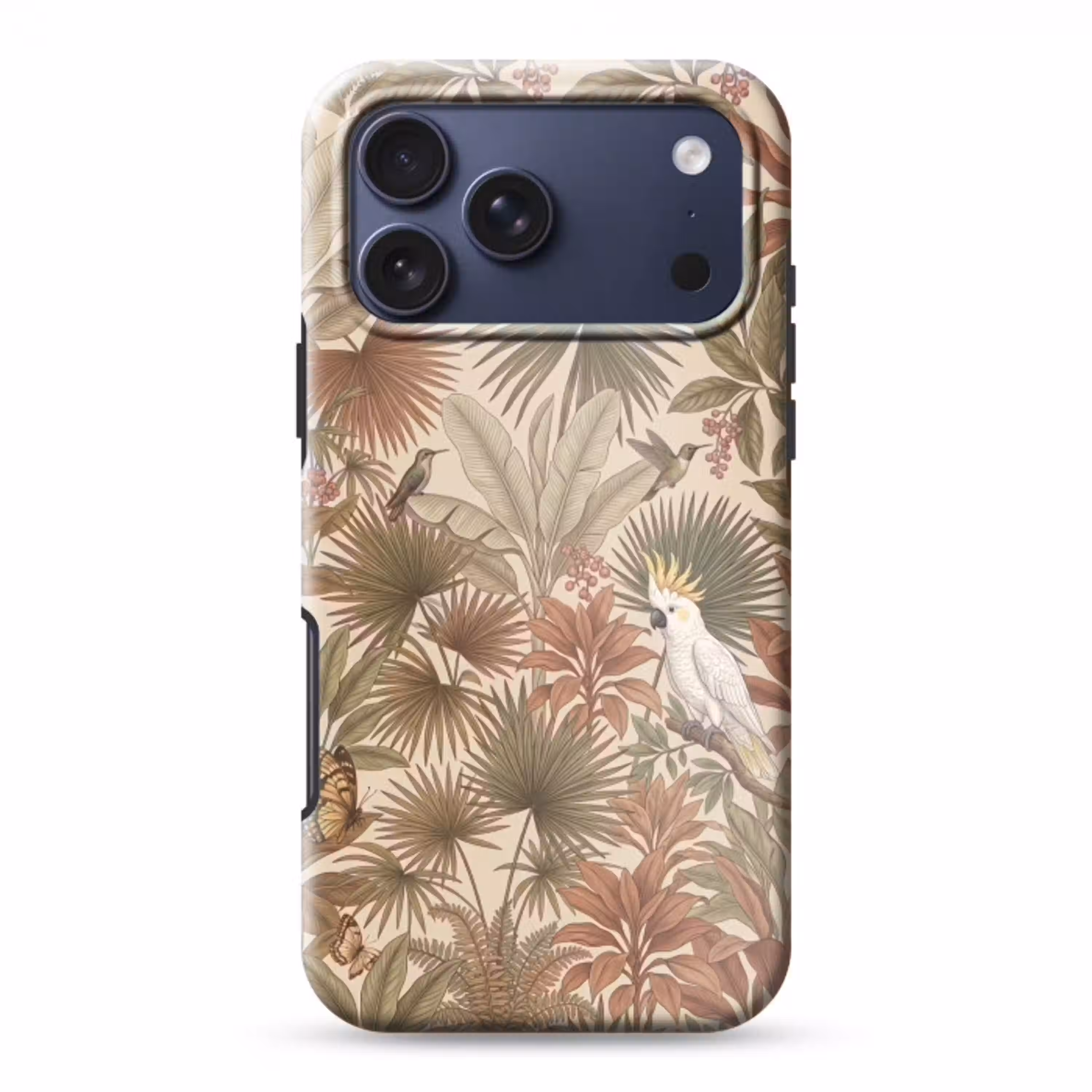 Tropisch - Vogels - Beige Toughcase MagSafe Apple iPhone 17 Pro Max klein -3d