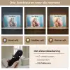 Paard - Meisjes - Blauw - Roze Light Box met batterij (Wandlamp kind) middel -USP_lichtkleurNL