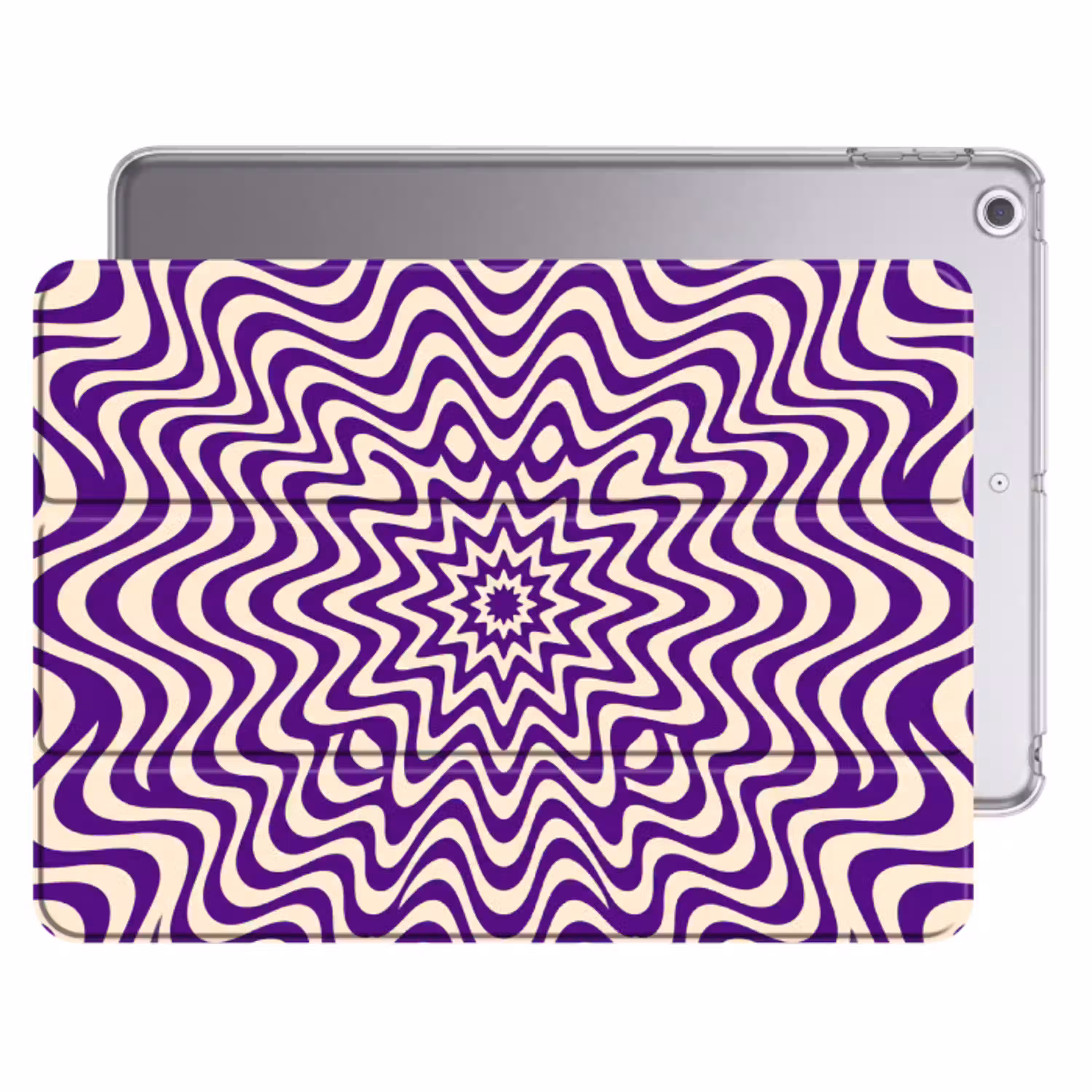 Abstract - Golven - Optisch - Modern - Paars Apple iPad 2017 middel -threedimensional_3d_global