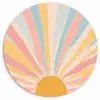 Illustratie - Zon - Pastelkleuren Wandcirkel plexiglas klein -3d