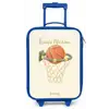 Basketbal in neutrale kleuren Kinderkoffer - Blauw klein -zz3dotto