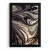 Marmerlook - Zwart - Goud - Wit - Glitter - Marmer fotolijst zwart zonder passe partout klein -3d