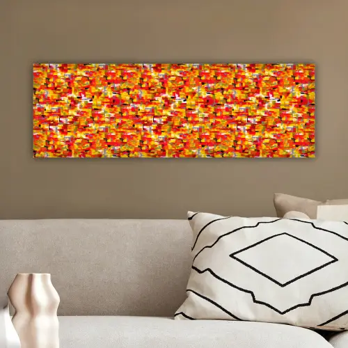 Abstract - Verf - Rood canvas 2cm klein 828 -sfeer3