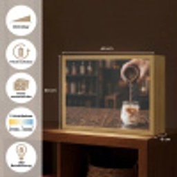 Espresso - Melk - Café Light Box met batterij (Wandlamp) middel -USP_websiteoverzichtDE