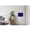 Blauw - Rood - Yes fun - 3D textielposter latten blank klein -woonkamer