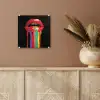 Lippen - Kleuren - Zwart plexiglas 5mm klein -sfeer5