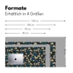 Botanisch - Bloemen - Blauw Muismat XXL klein 681 -ysfeer5_duits