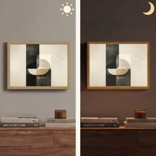 Modern - Vierkant - Vormen Light Box met batterij (Wandlamp) middel -sfeer3