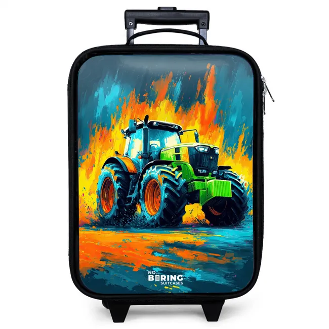 Kinderkoffer - Tractor - Groen - Abstract - Penseelstreken