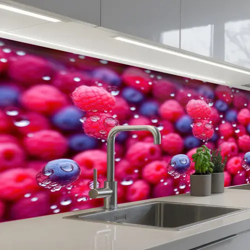 Frambozen - Bessen - Roze - Blauw keuken achterwand 2 middel 871 -3d_schuin