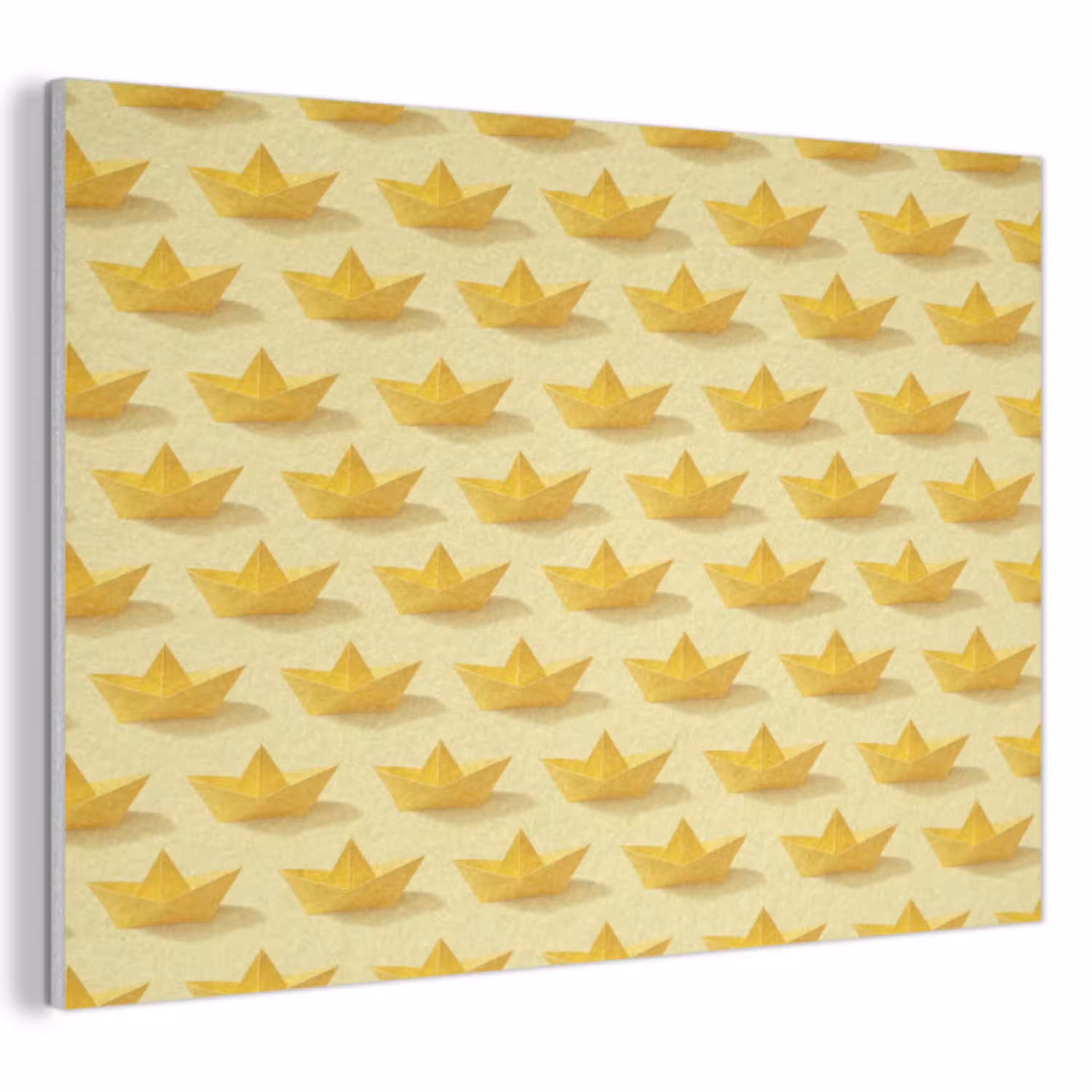 Bootjes - Origami - Creatief - Geel PET vilt klein 837 -3d