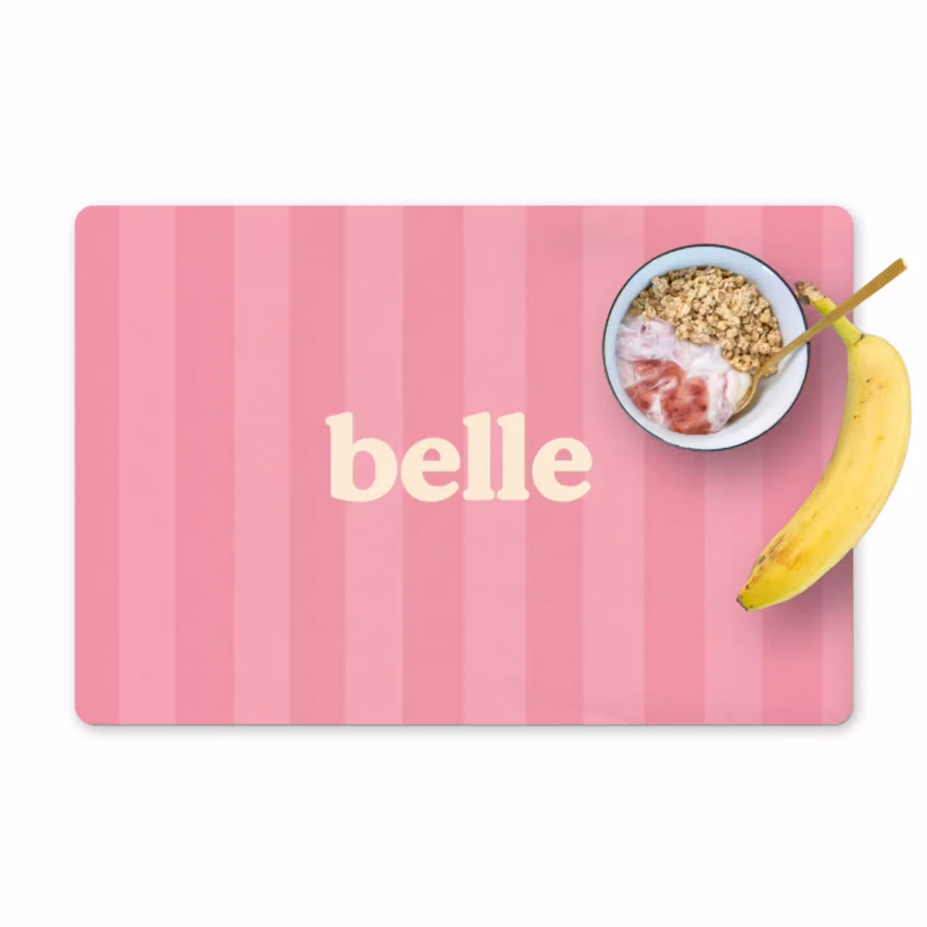 Roze - Gestreept - Belle Placemat vinyl groot -zzzproduct_Kitchenyeah-website