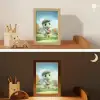 Cartoon - Dino - Groen - Golven Light Box met kabel klein -sfeer3_kind