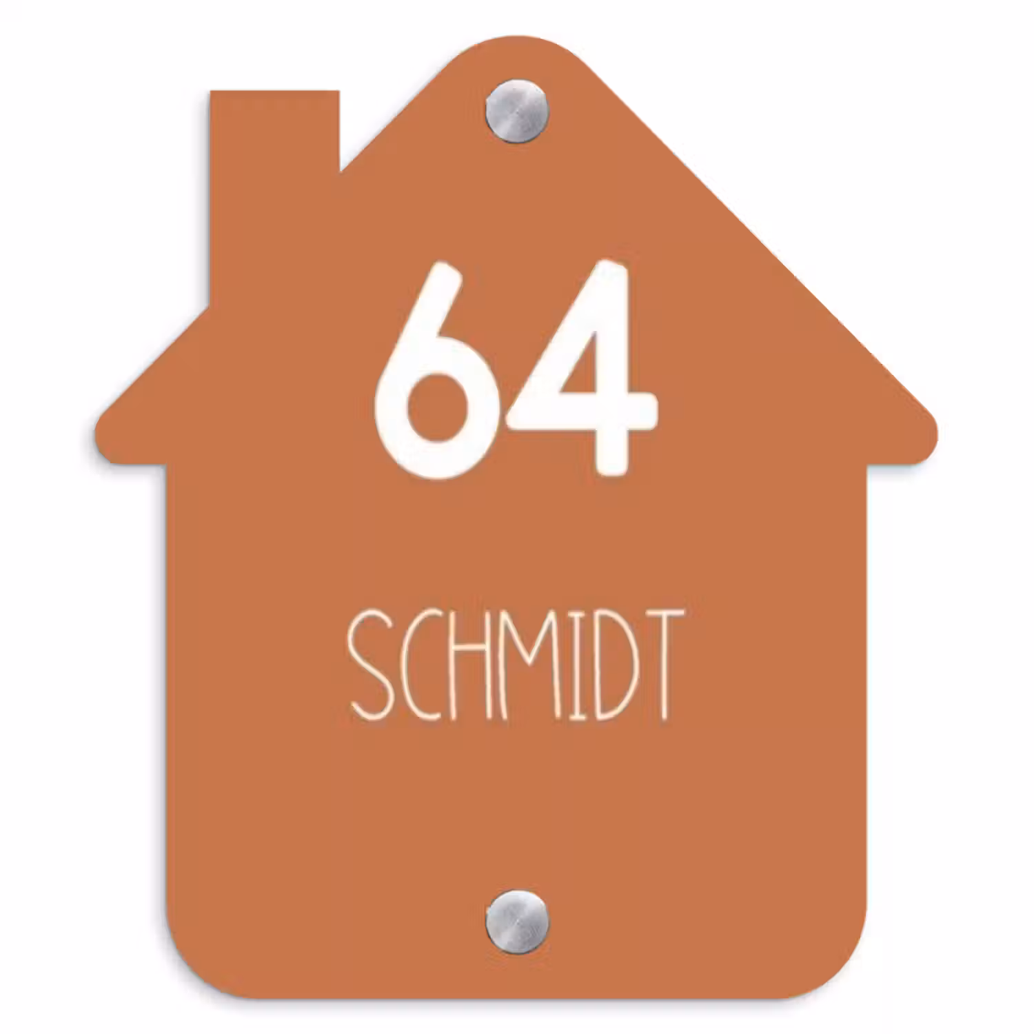 Namensschild Haustür Häuschen - Terrakotta - Modern