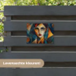 Portret - Abstract - Vormen tuinposter los doek klein -sfeer3