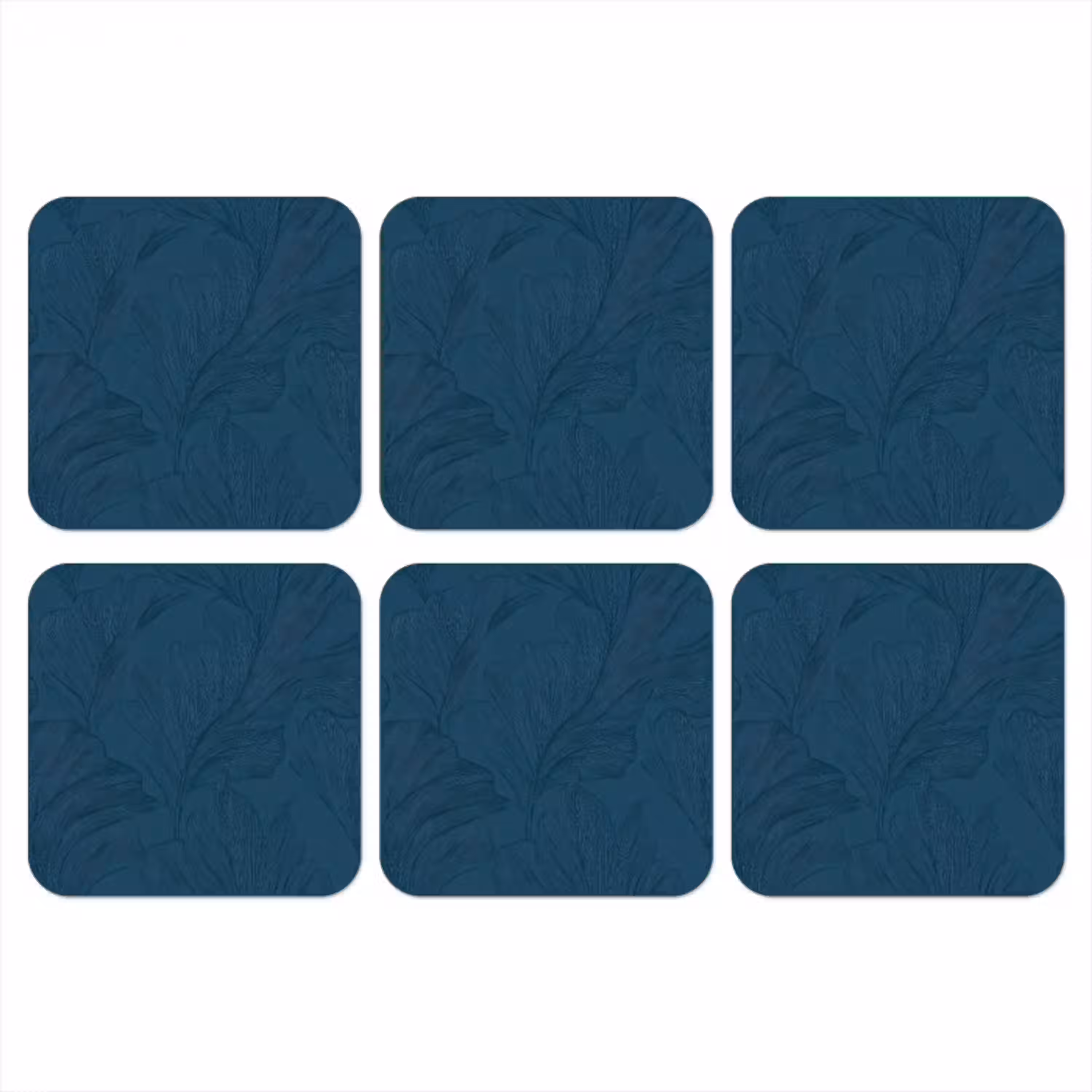 Abstract - Patroon - Donkerblauw - Elegant onderzetter kurk middel 366 -3d