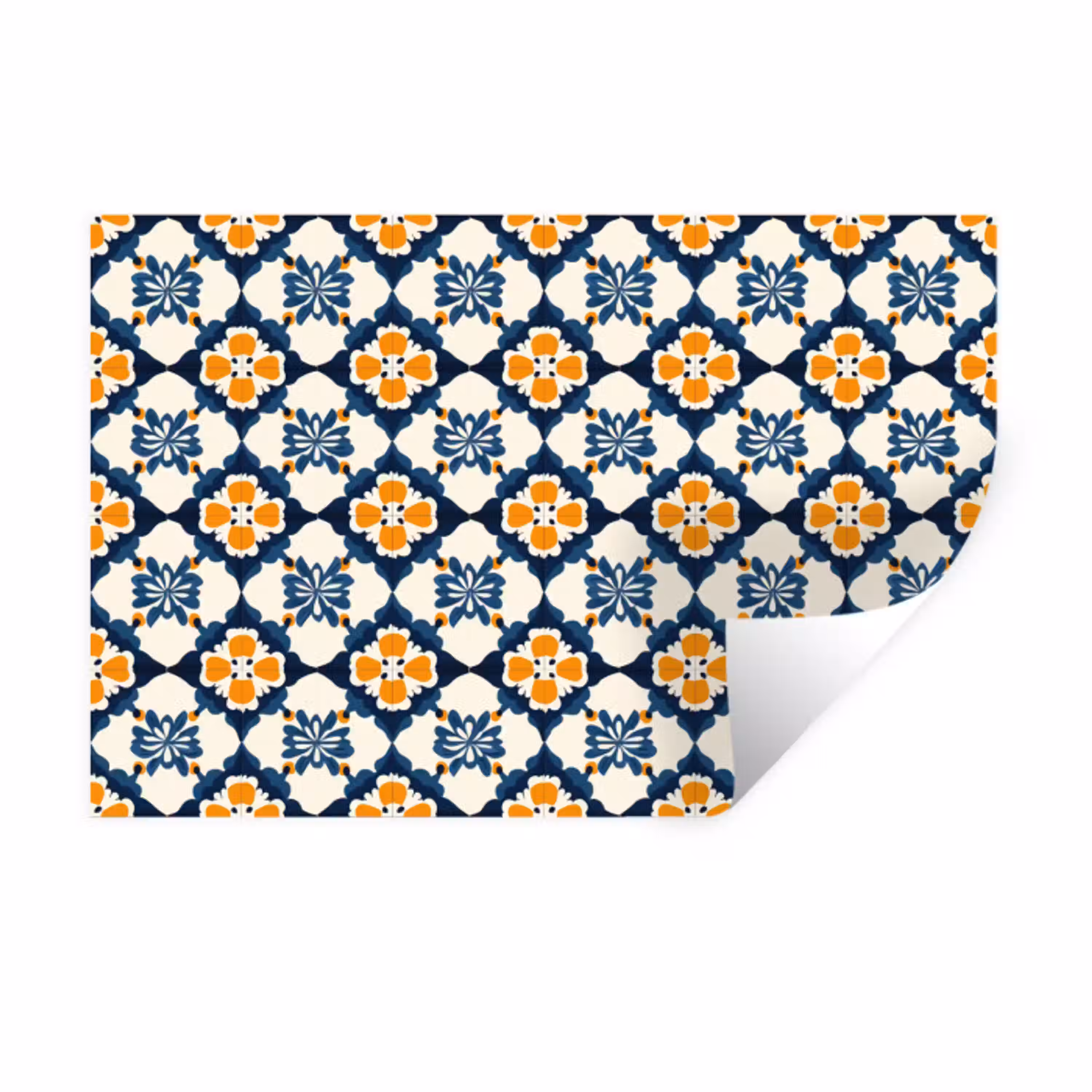 Klassiek - Geometrisch - Blauw Muursticker klein 286 -3d